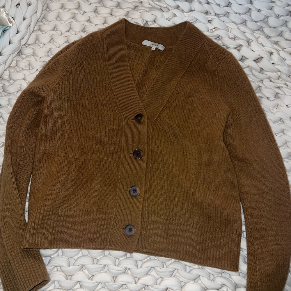 Vince brown cashmere cardigan size S